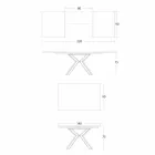 Udtrækkeligt spisebord til 2,8 m i keramiske og metalben - Paoluccio Viadurini