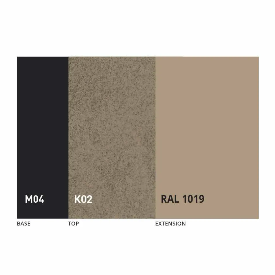 Udtrækkeligt spisebord til 2,8 m i keramiske og metalben - Paoluccio Viadurini