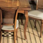 Udtrækkeligt bord til 200 cm med 4 stole i Bassano Wood Made in Italy - Amber Viadurini