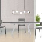 Udtrækbart bord til 200 cm i keramik og stål - Belone Viadurini