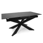 Udtræksbord 200 cm i metal og syntetisk sten - Underwater Viadurini