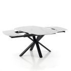 Udtrækbart bord til 210 cm i stål og keramik - Bavosa Viadurini