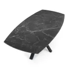 Udtrækbart bord til 210 cm i stål og keramik - Bavosa Viadurini