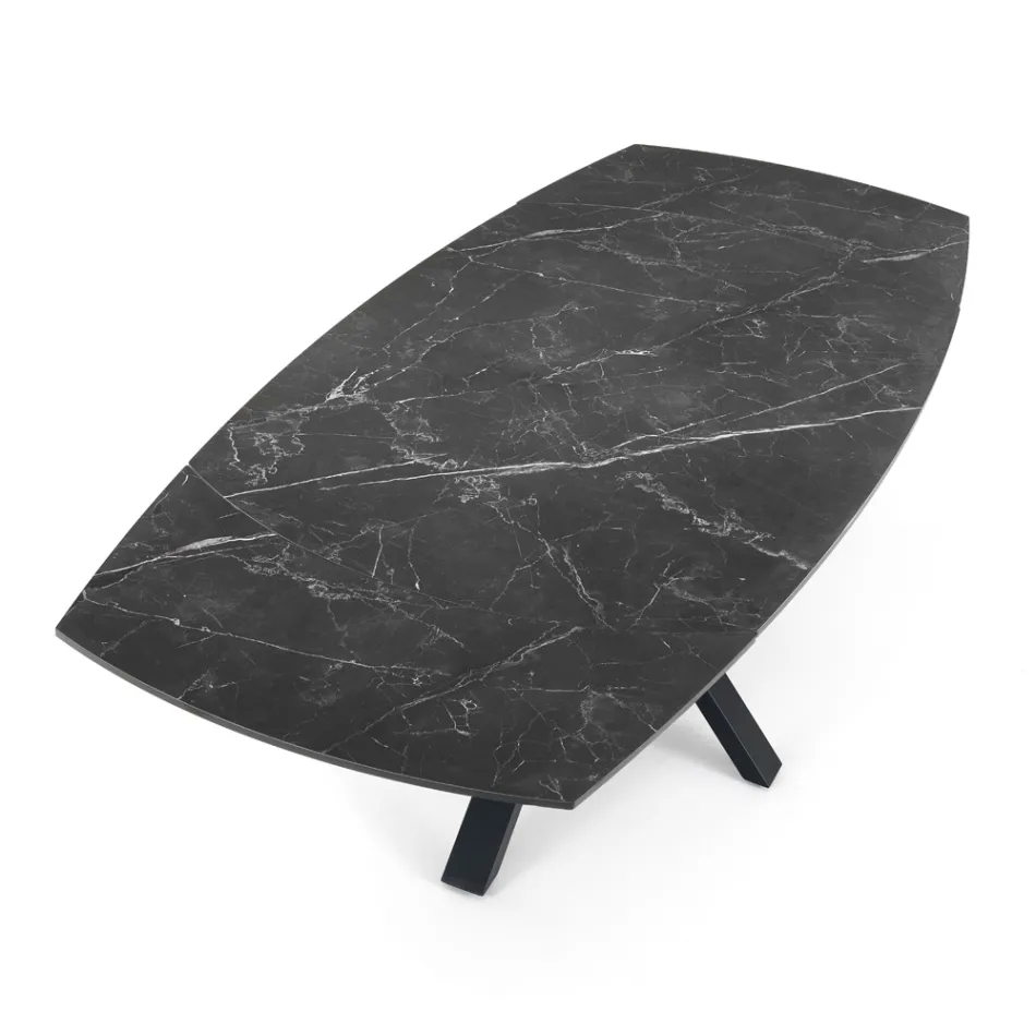 Udtrækbart bord til 210 cm i stål og keramik - Bavosa Viadurini