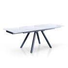 Udtrækbart bord til 210 cm i gråt stål og keramik - Canario Viadurini