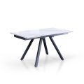 Udtrækbart bord til 210 cm i gråt stål og keramik - Canario
