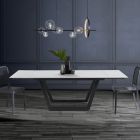 Udtrækbart bord til 240 cm i gråt stål - Bonito Viadurini