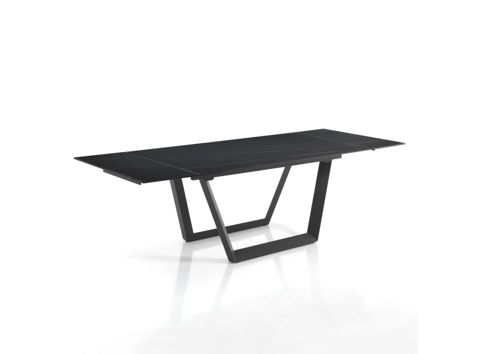 Udtrækbart bord til 240 cm i gråt stål - Bonito Viadurini