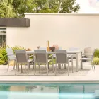 Udtrækbart bord til 240 cm i pulverlakeret aluminium - maling Viadurini