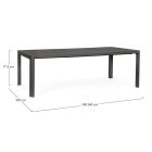 Udtrækbart bord til 240 cm i pulverlakeret aluminium - maling Viadurini