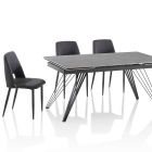 Udtrækkeligt keramisk bord til 240 cm med 4 stole - Aisha Viadurini