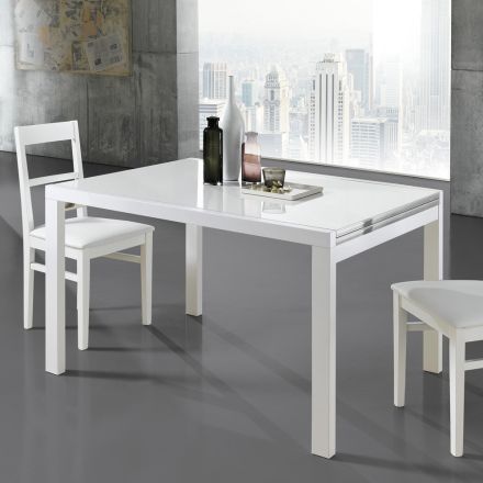 Udtrækbart bord til 240 cm i lakeret træ Design Made in Italy - Jacobs Viadurini