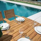 Udtrækkeligt bord til 240 cm til haven lavet af akacietræ - Sereno Viadurini