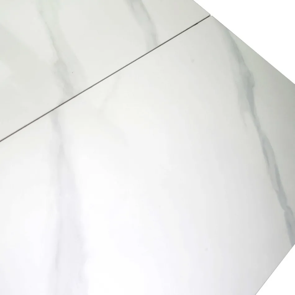 Udtræksbord 260 cm i metal og syntetisk sten - Underwater Viadurini