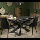 Udtræksbord 260 cm i metal og syntetisk sten - Underwater Viadurini