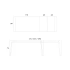 Udtrækkeligt bord til 265 cm i Canaletto valnøddetræ Fremstillet i Italien - Orchidea Viadurini