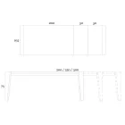 Udtrækkeligt bord til 265 cm i Canaletto valnøddetræ Fremstillet i Italien - Orchidea Viadurini