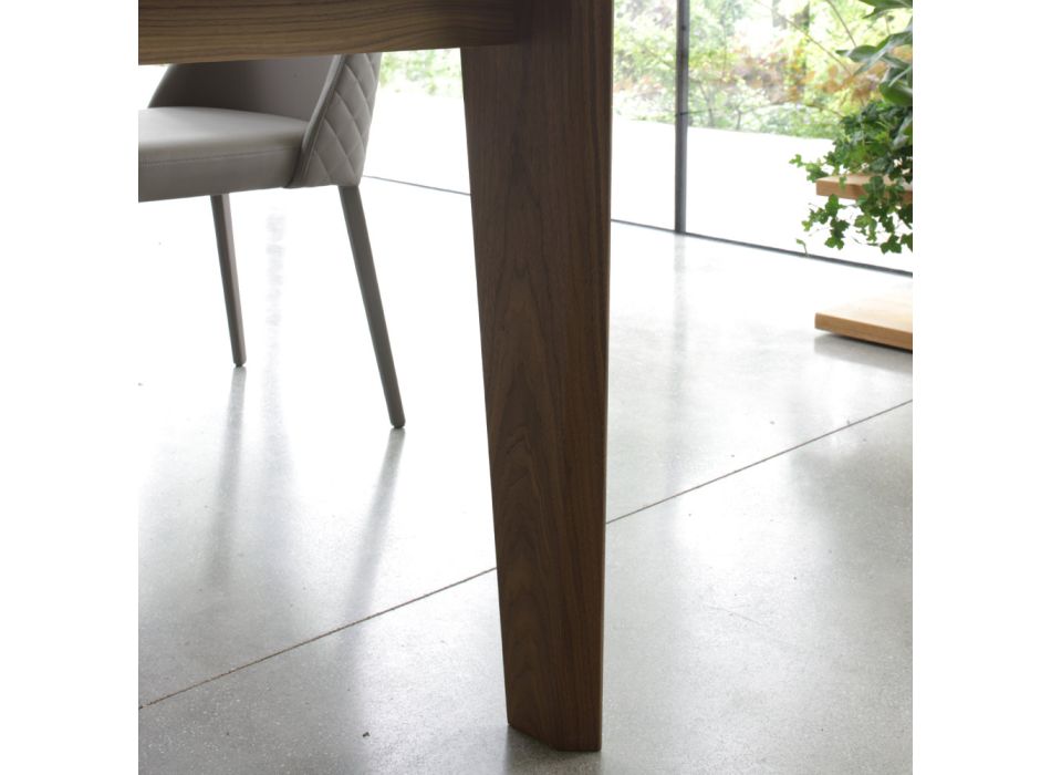 Udtrækkeligt bord til 265 cm i Canaletto valnøddetræ Fremstillet i Italien - Orchidea Viadurini