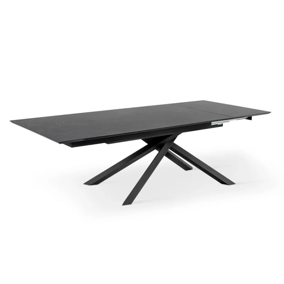 Udtrækkeligt bord til 270 cm med HPL-plade og aluminiumsbund - Søg Viadurini