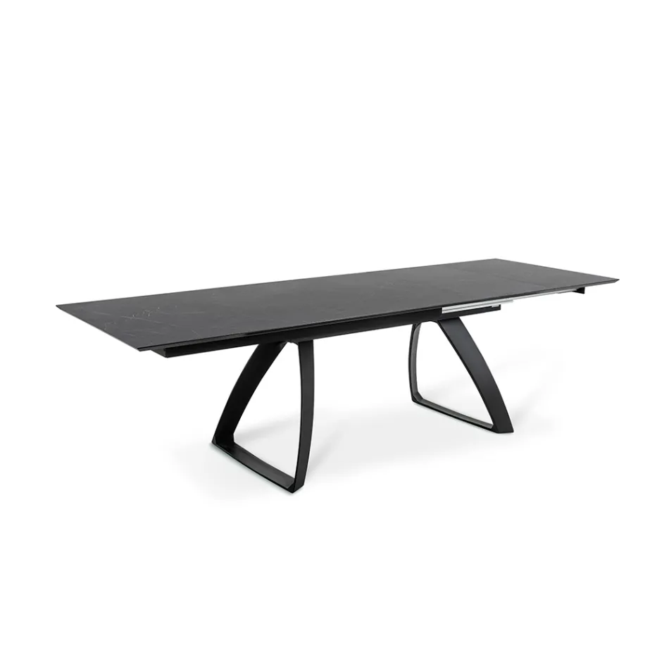 Udtrækkeligt bord til 270 cm med HPL-plade og aluminiumsbund - Villongo Viadurini