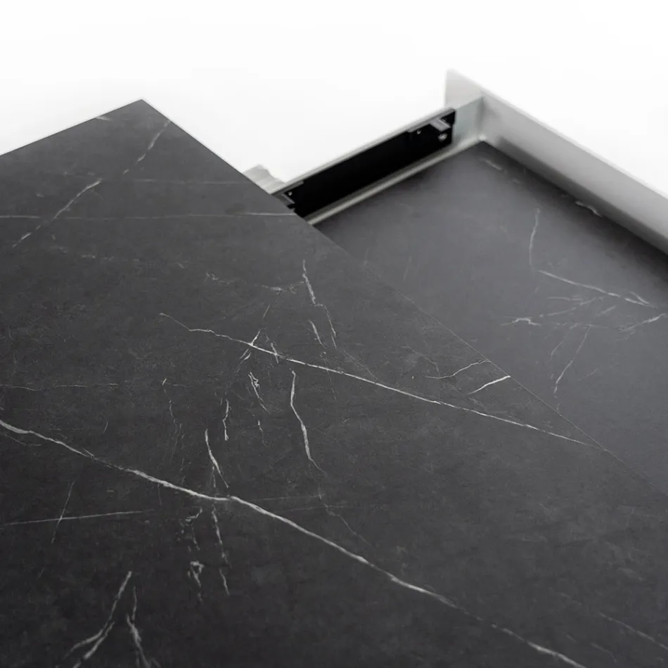 Udtrækkeligt bord til 270 cm med HPL-plade og aluminiumsbund - Villongo Viadurini