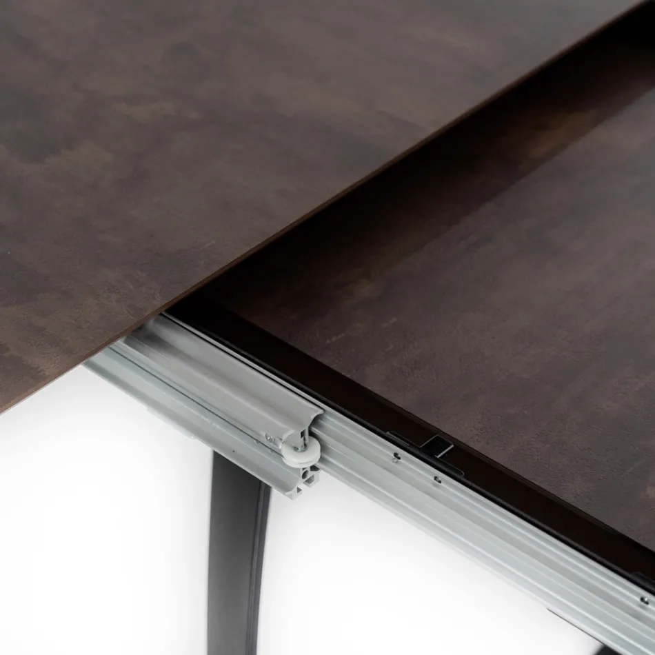 Udtrækkeligt bord til 270 cm med HPL-plade og aluminiumsbund - Villongo Viadurini