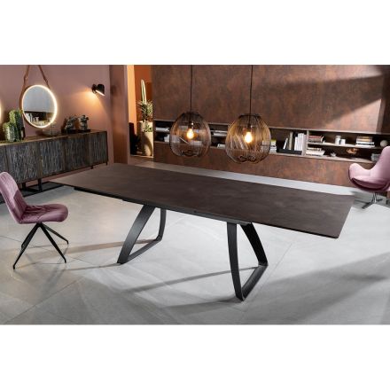 Udtrækkeligt bord til 270 cm med HPL-plade og aluminiumsbund - Villongo Viadurini