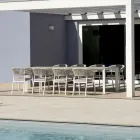 Udtrækkeligt bord til 276 cm med trælook i aluminium - Ovara Viadurini