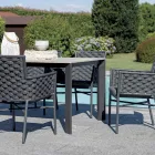 Udtrækkeligt bord til 276 cm med trælook i aluminium - Ovara Viadurini