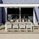 Udtrækkeligt bord til 276 cm med trælook i aluminium - Ovara Viadurini