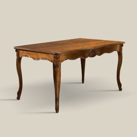 Udtrækbart bord til 280 cm i Bassano valnøddetræ lavet i Italien - Caligola Viadurini