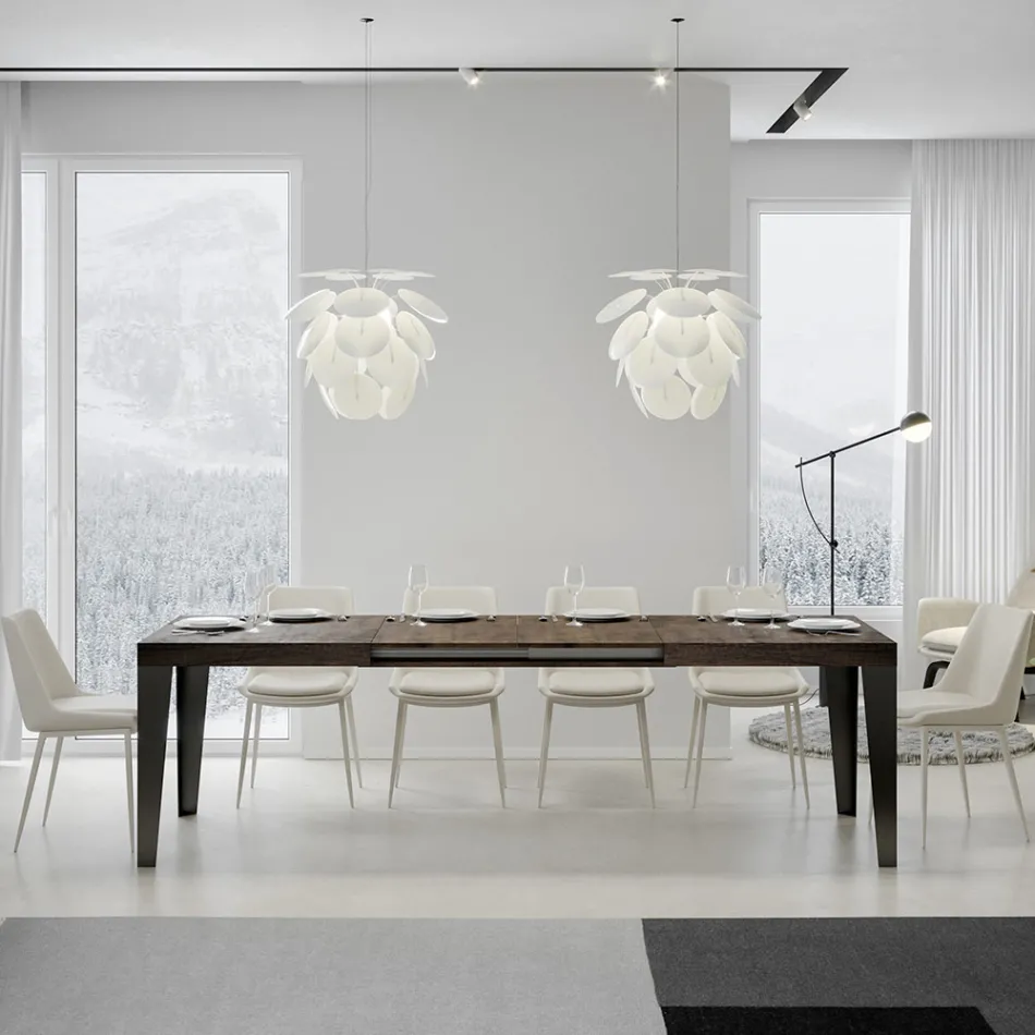 Udtrækkeligt bord til 284 cm i forskellige størrelser og finish Made in Italy - Beach Viadurini