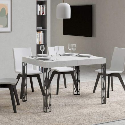 Udtrækbart bord til 284 cm i træ og jern Made in Italy - Fiume Viadurini