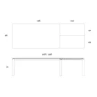 Udtrækbart bord til 298 cm i keramik og metal Made in Italy - Tulipan Viadurini