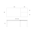 Udtrækbart bord til 298 cm i keramik og metal Made in Italy - Tulipan Viadurini