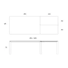 Udtrækkeligt bord til 298 cm i keramik og metal Made in Italy - Tulipan Viadurini