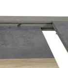 Udtræksbord 300 cm i aluminium med HPL-indsats - Righello Viadurini