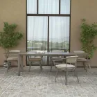 Udtræksbord 300 cm i aluminium med HPL-indsats - Righello Viadurini