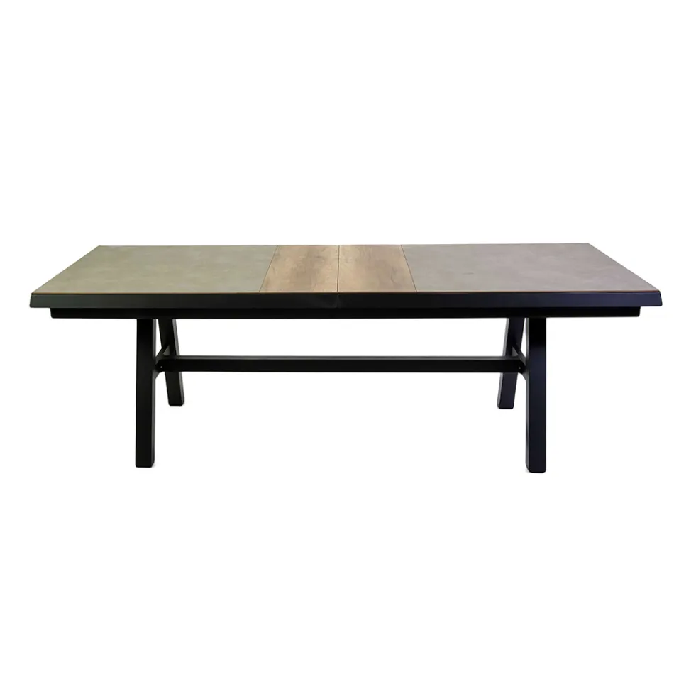 Udtræksbord 303 cm i aluminium med HPL-top - Righello Viadurini