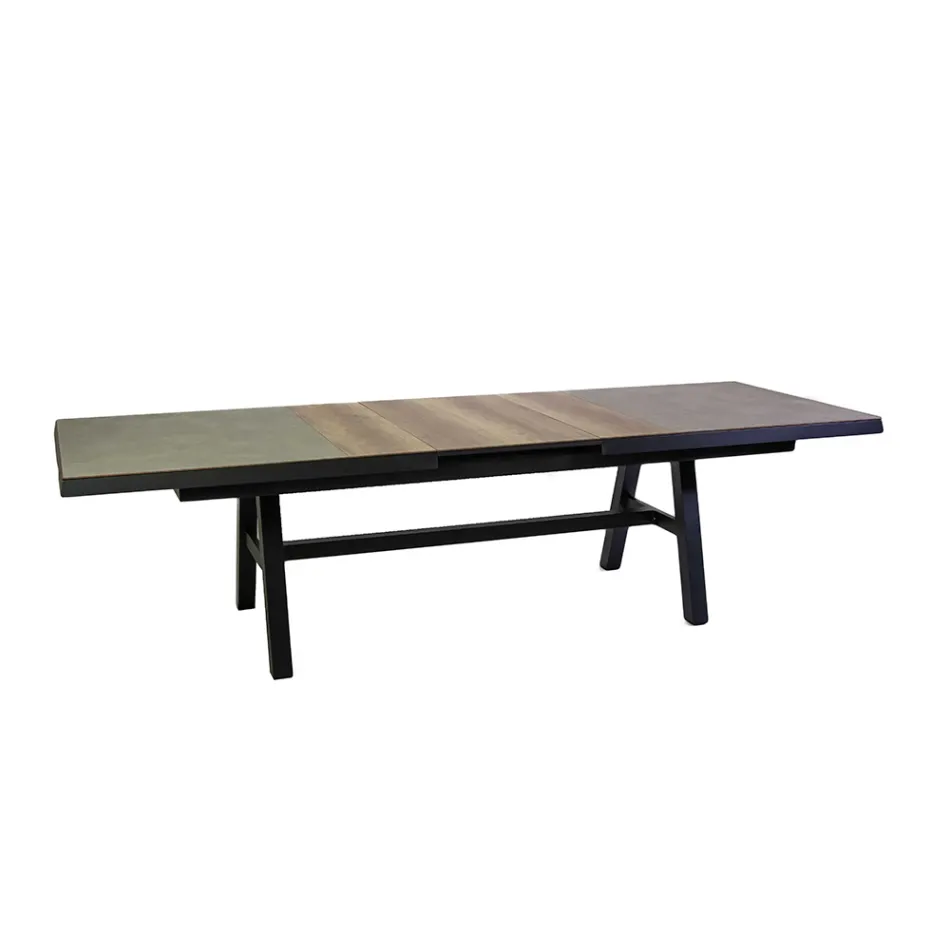 Udtræksbord 303 cm i aluminium med HPL-top - Righello Viadurini