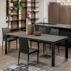 Udtrækkeligt bord 310 cm med laminatplade og metalunderlag - Spilla Viadurini