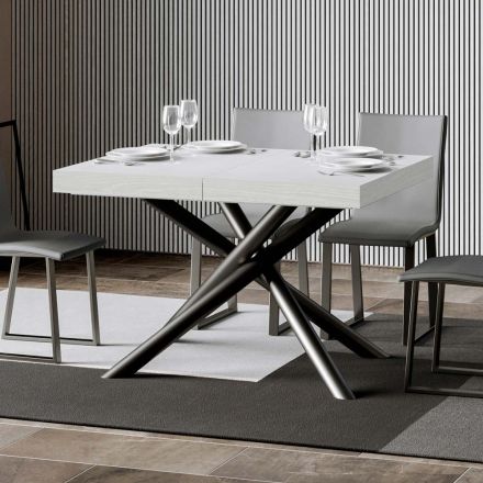 Udtrækkeligt bord til 440 cm med rørformede jernben lavet i Italien - Prato Viadurini