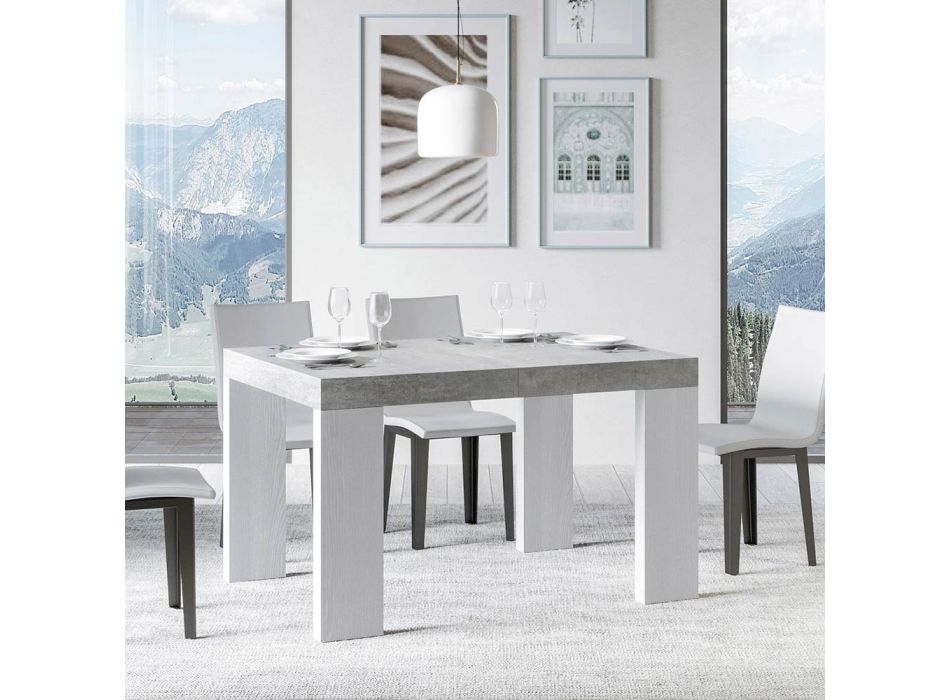 Udtrækkeligt bord til 440 cm i forskellige overflader lavet i Italien - træ Viadurini