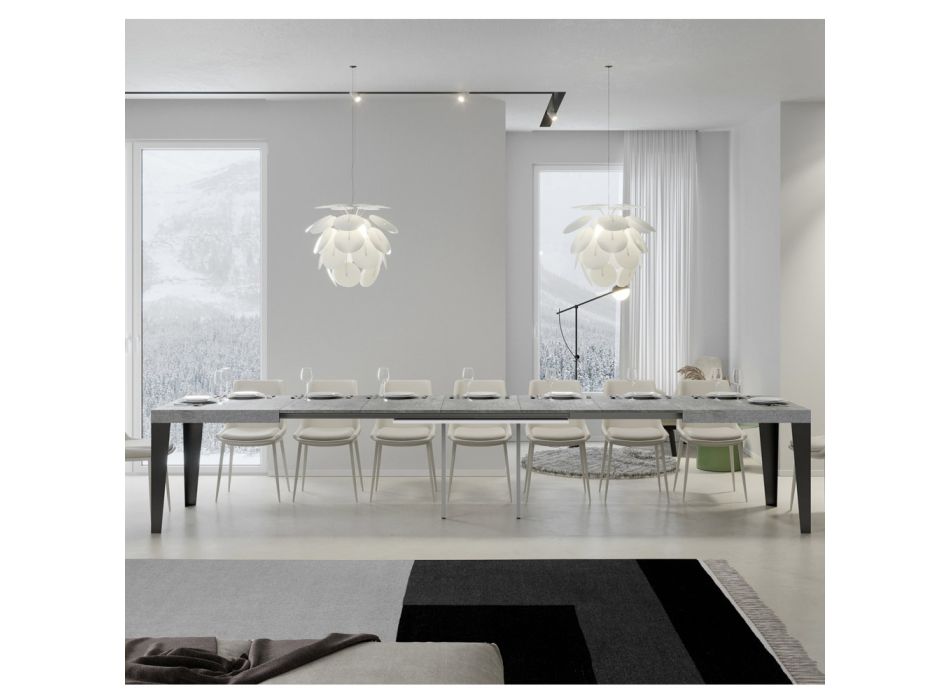 Udtrækkeligt bord til 440 cm i forskellige størrelser og finish Made in Italy - Strand Viadurini