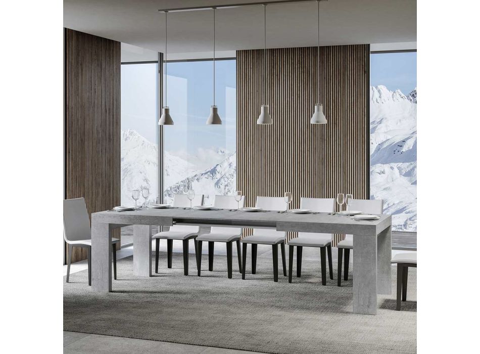 Udtrækkeligt bord til 440 cm i Made in Italy træmikropartikler - træ Viadurini