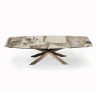 Udtrækkeligt tøndeformet bord med integrerede forlængere lavet i Italien - Grotta Viadurini