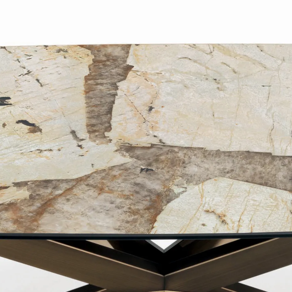 Udtrækkeligt tøndeformet bord med integrerede forlængere lavet i Italien - Grotta Viadurini