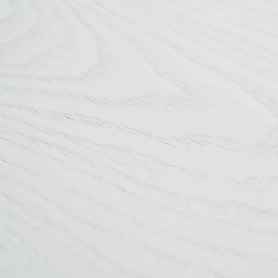 Hvid udtrækkeligt bord med Rico naturramme i massivt træ Viadurini