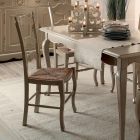 Udtrækkeligt bord med 4 stole i Light Dove Grey Made in Italy - Celestino Viadurini