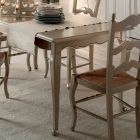 Udtrækkeligt bord med 4 stole i Light Dove Grey Made in Italy - Celestino Viadurini
